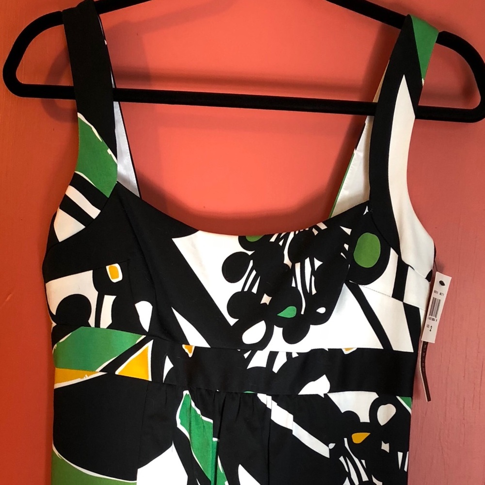 David Meister empire waisted floral sheath dress